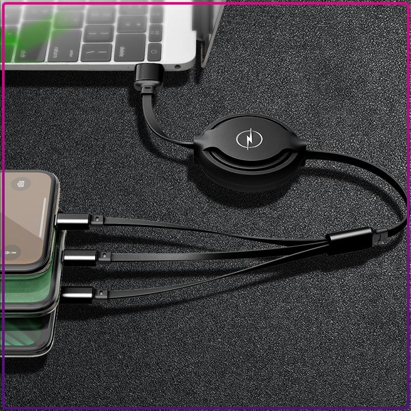Car Mounted Telescopic Three In One Mobile Phone Charger For Opel Astra H G Corsa Insignia Astra Antara Meriva Zafira Interior
