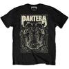 Pantera T-Shirt Herren 101 Proof Totenkopf Bandlogo Offiziell Neu Schwarz