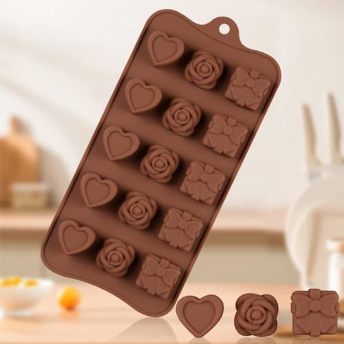LEISURE CLUB Chocolate Molds, Set of 2, Silicone Chocolate Molds, Cake Molds, Valentine's Day Treats, Handmade, Cute, Easy To Remove, Easy To Clean (R