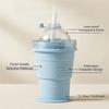 Easy To Demold Folding Ice Mold Cup with Straw Ice Kettle Silicone Collapsible Mug  Office