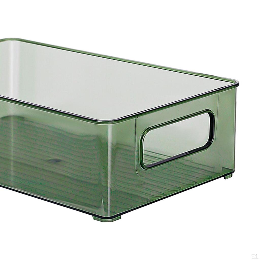 Bathroom Vanity Organizer Food Container 26.5cmx16cmx7.5cm/10.43inchx6.30inchx2.95inch Clear