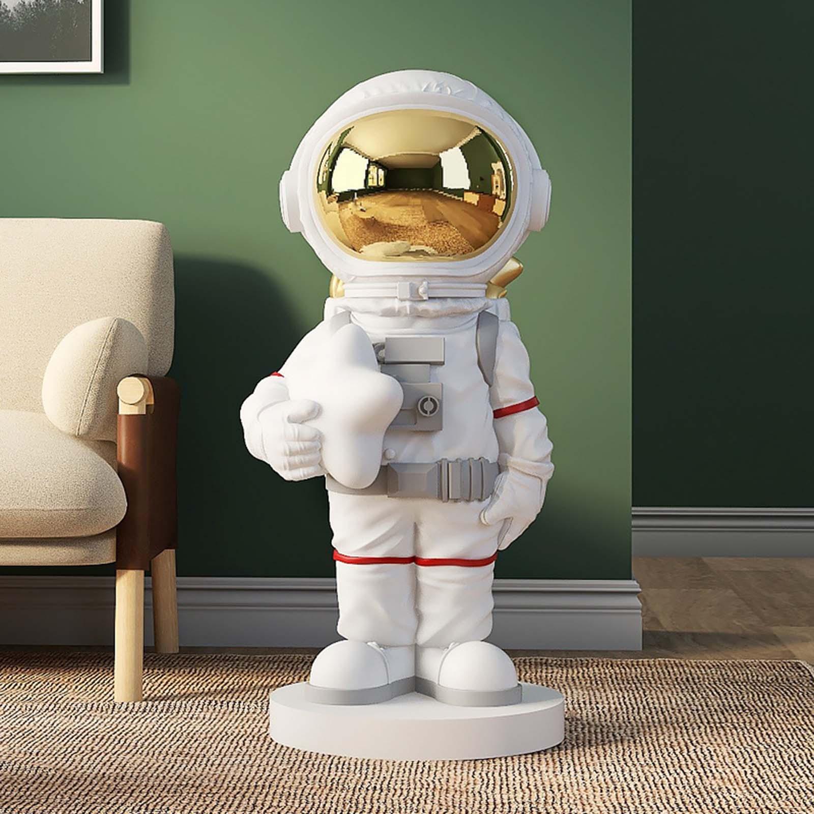 Astronaut Statue Outer Space Art Creative Collectible Crafts Gifts Spaceman белый