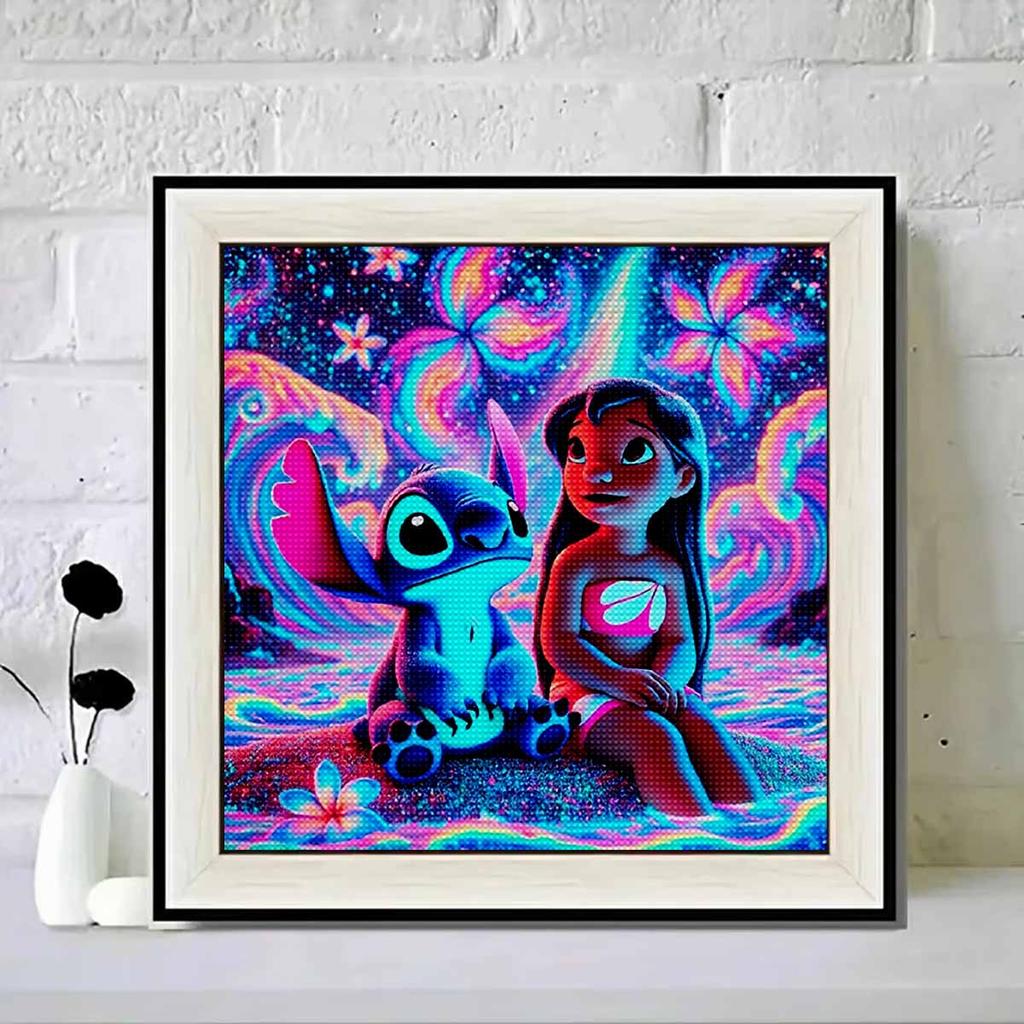 Full Round Diamond Painting Lilo & Stitch Art Rhinestone Picture Mosaic DIY 5D Cross Stitch Embroidery Home Decoration