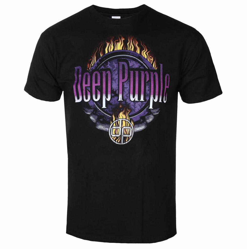 Seltenes Deep Purple Band Grafik Baumwoll-T-Shirt Unisex Sommer Kurzarm Modemarke Tee Luxus Lässig Vintage Retro Top