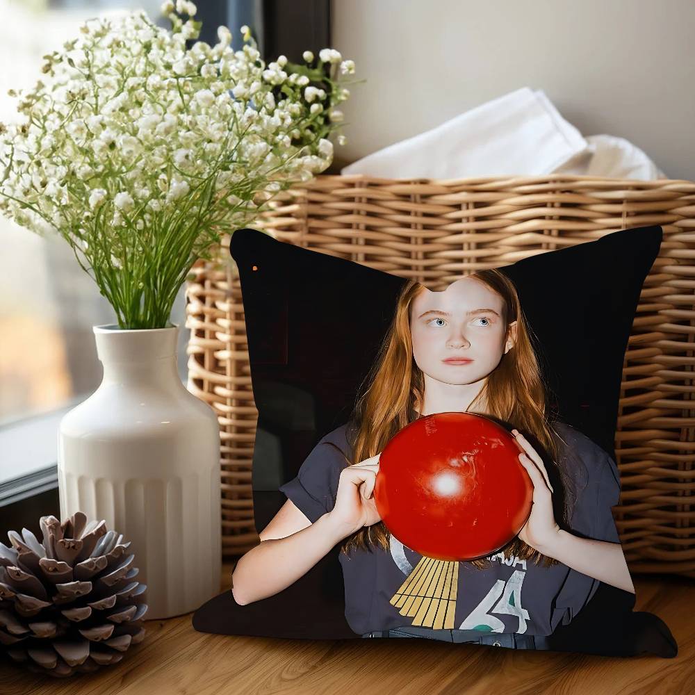 S-Sadie Sink Schauspieler Kissenbezug Toon Geschenk Kissenhülle Schlafzimmer Zuhause Sofa Stuhl Sitz Dekor Kissenhülle