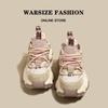 Fashion Women Soft Sole Lace-Up Casual Shoes Thick Sole Running Sports Shoes Comfortable Non-slip Lightweight Women Sneakers