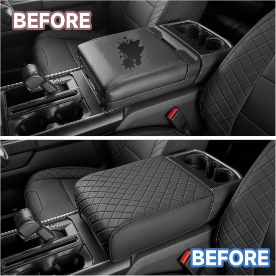 Center Console Cover Compatible With    2024 2025 Ford F150, Fully Covered Anti-Scratch Armrest Cover For Car, Middle Console Cover Interior