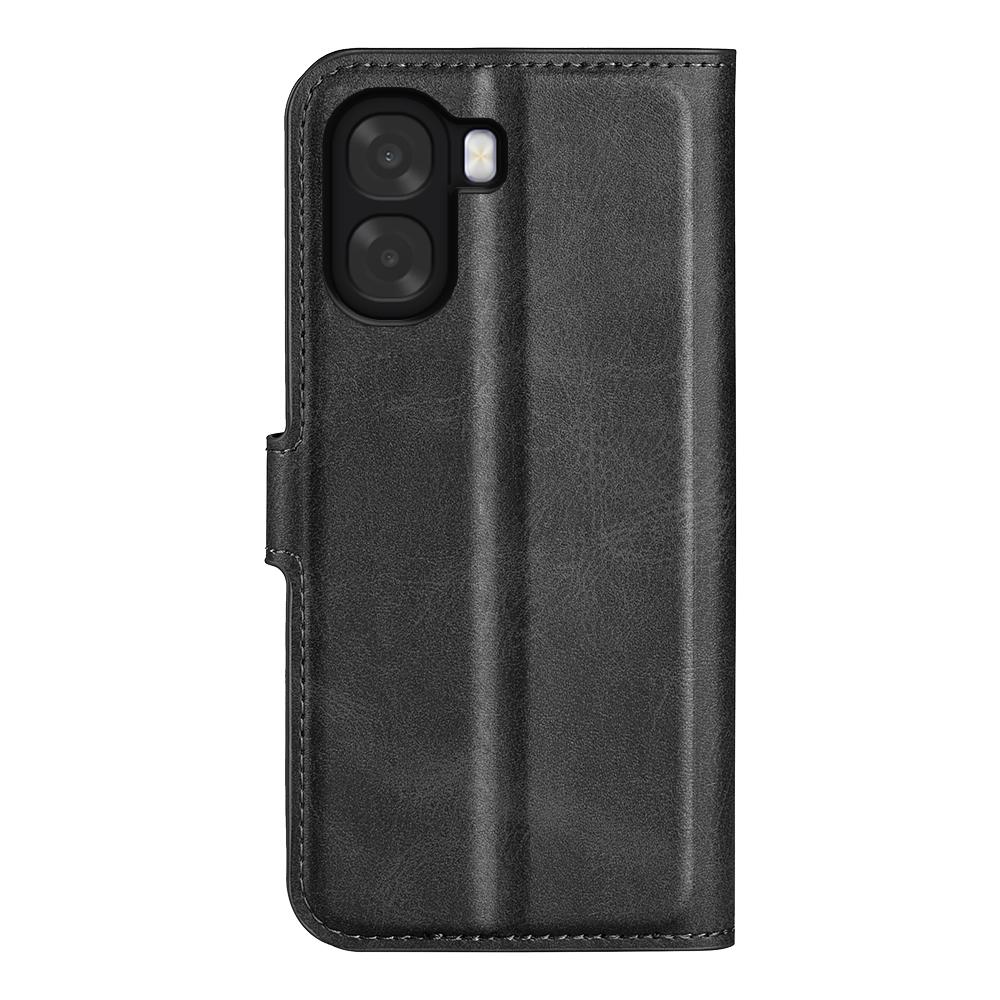 Für Oppo A6x 4G/A6x 5G Hülle mit Ständer, kratzfeste Lederhülle mit Kalbslederstruktur für das Telefon