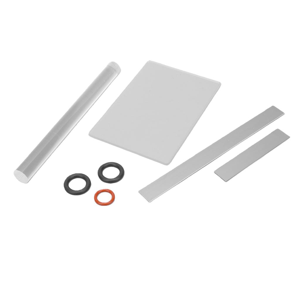 Clay Cutting Tool Set, Acrylic Clay Rolling Pin Ceramic Slicer Kit with Clear Acrylic Board 2 Metal Scrapers
