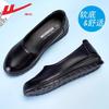 Leather shoes, work shoes, soft soles, not tired feet, mother shoes, flat soles, one pedal, black work professional single shoes