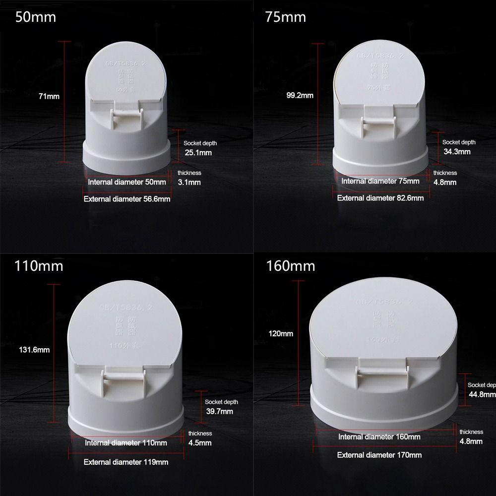 50-160mm Insect-proof Roof Cover Multifunctional Rain Pipe Cap  Outdoor Balcony Bathroom Accessory