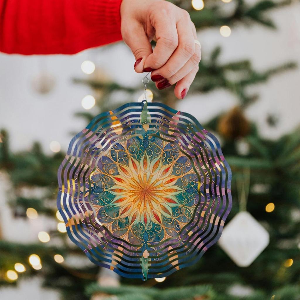 10-calowy wiszący dzwonek wietrzny dekoracja ogrodowa na zewnątrz z hakiem obrotowym 360° idealny na wiosnę lato na patio podwórko kreatywny pomysł na prezent