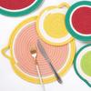 Kitchen Table Mat Tableware Pad Woven Heat Resistance Party Photo Props Fruit Shape