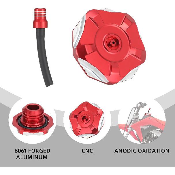 Dirt Bike Gas Cap,CNC Aluminum Motorcycle Gas Fuel Tank Cap for CRF110F CRF110 CRF 110 CRF 110F 2019-2025/CRF125F CRF 125F CRF125 CRF 125 2022-2025