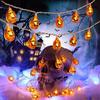 1PC LED Halloween Pumpkin String Lantern - Wall Hanging Decoration, Terror Atmosphere Decorative Lamp, Halloween Decoration