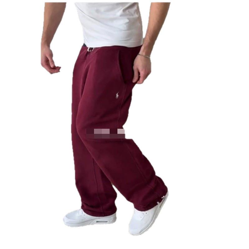 Embroidery Street Style Joggers With Elastic Waist For Casual Urban Wear Men