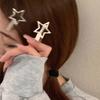 Y2K Silver Metal Hollow Star Hair Clips for Women Vintage Sweet Cool Pentagram Side Hair Grip Barrettes Hair Accessories