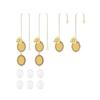 Pack of 4 Memorial Necklaces Photo Frame Tassels Design for Family Remembrance Quick Photo Update Comfortable Wear