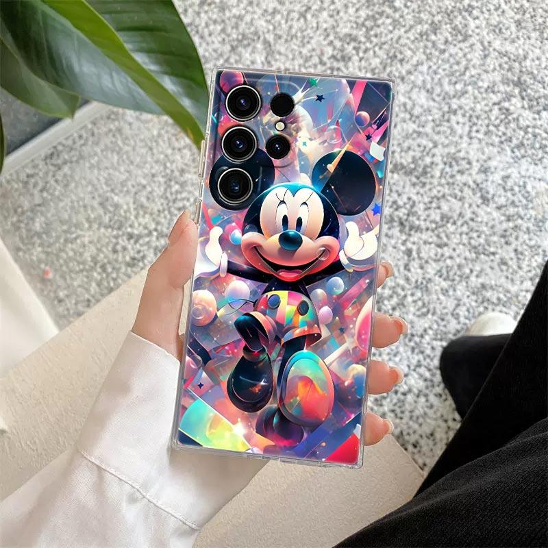 Disney Mickey Mouse Transparent Case For Samsung Galaxy S26 S25 Ultra S24 S22 S26 Plus S20 S23 S21 S25 FE 5G Clear Silicon Cover