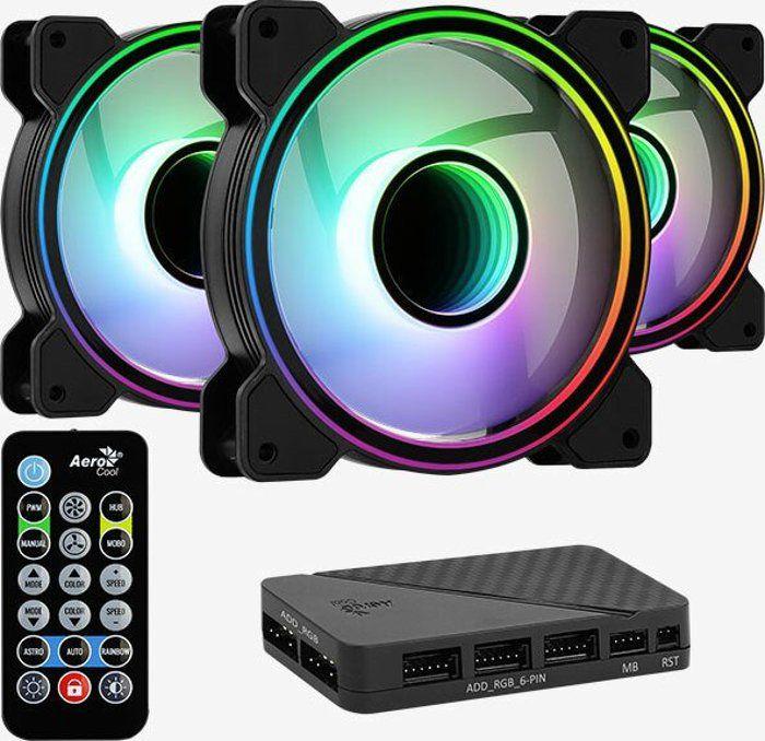 Kit de ventilateurs ARGB - AEROCOOL - Mirage 12 Pro - 120mm - 1300 TPM - 17,8 dBA
