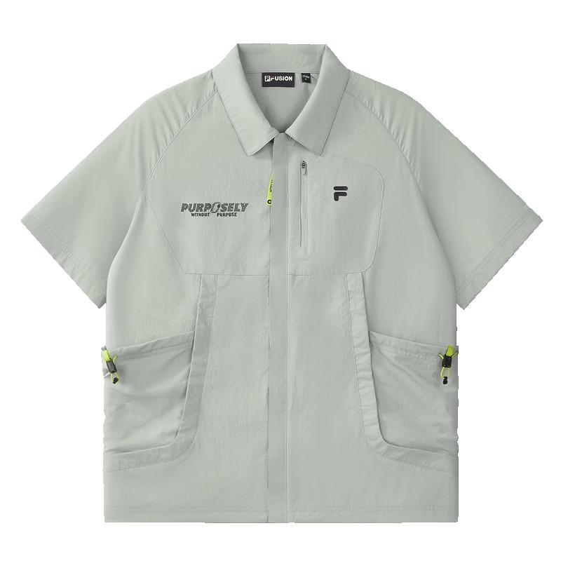 FILA FUSION Men s Loose Short-Sleeve Woven Shirt L