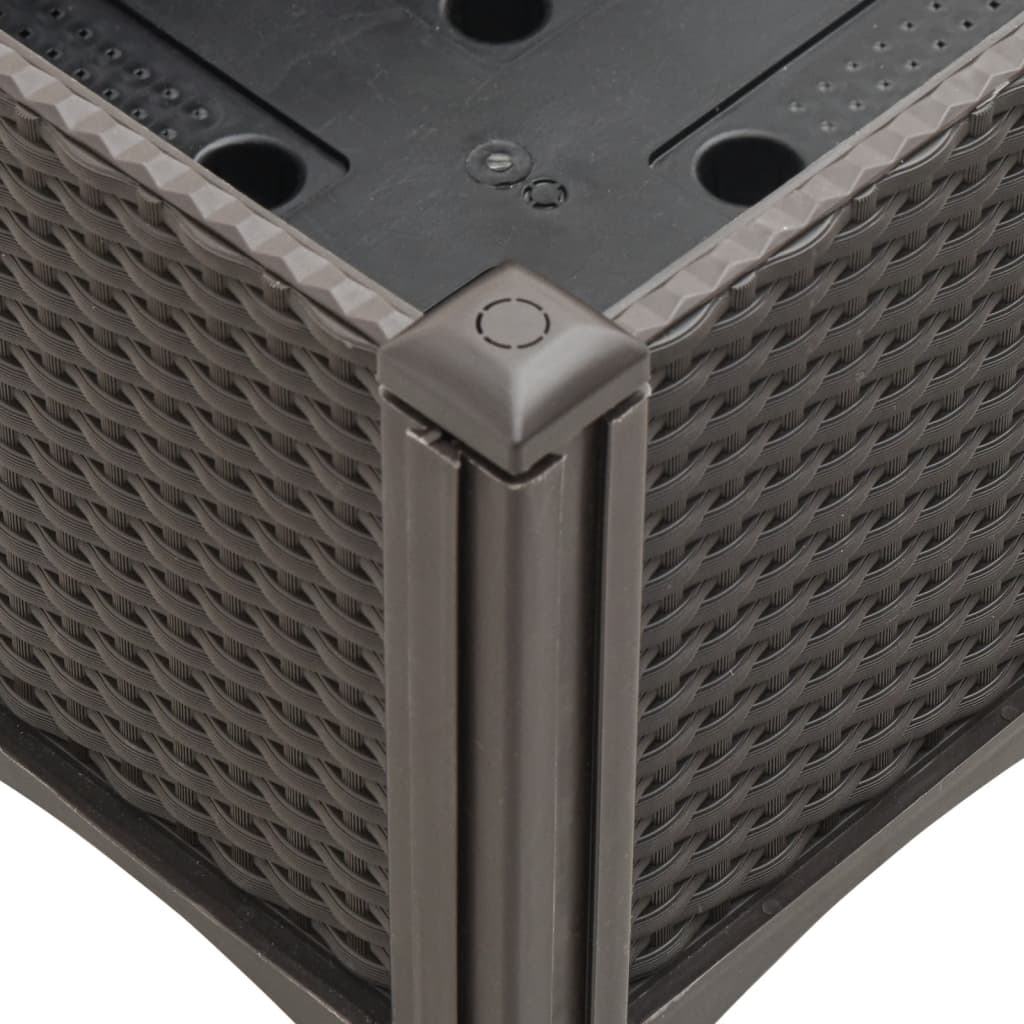 Plant Box with Legs Brown 160 x 120 x 42 cm PP