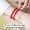 Exquisite Natural Red & Green Agate Bracelet for Women - Versatile and High-End Design