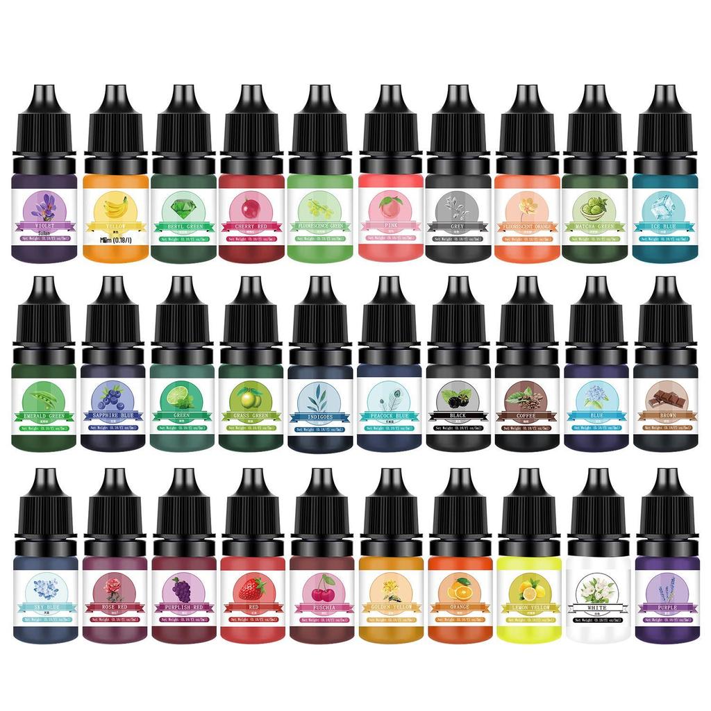 30-Color 5ML High-Concentration Crystal Epoxy Resin Colorant for DIY Projects
