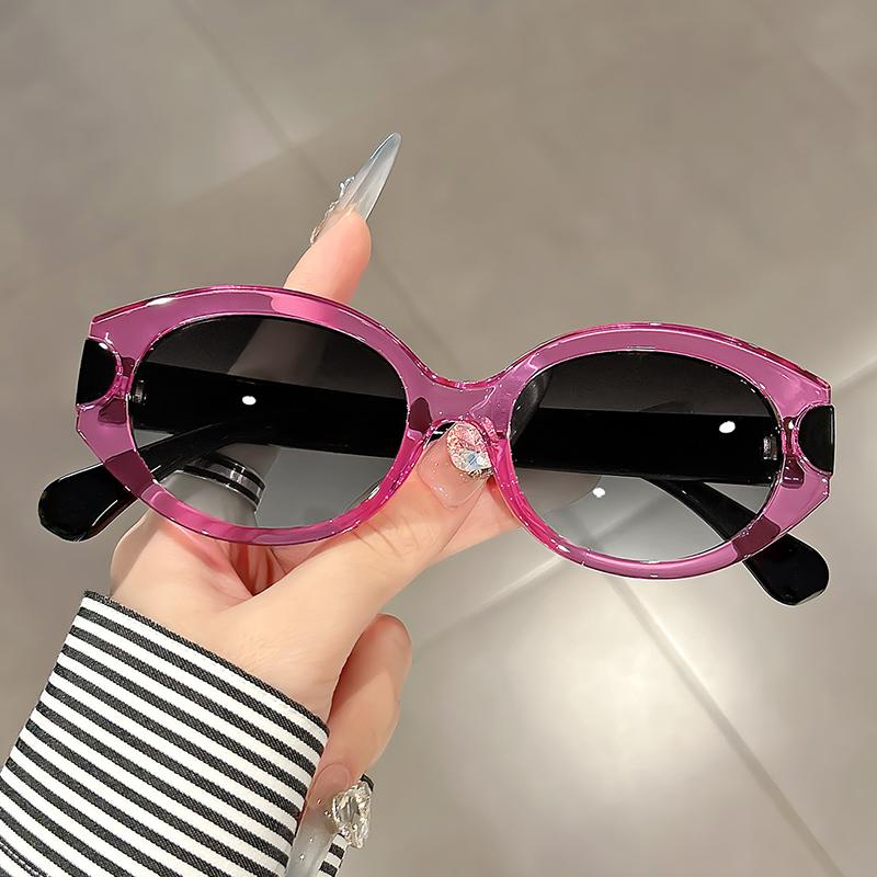 

Fashion party two color oval sunglasses personalized street style accessory for shooting