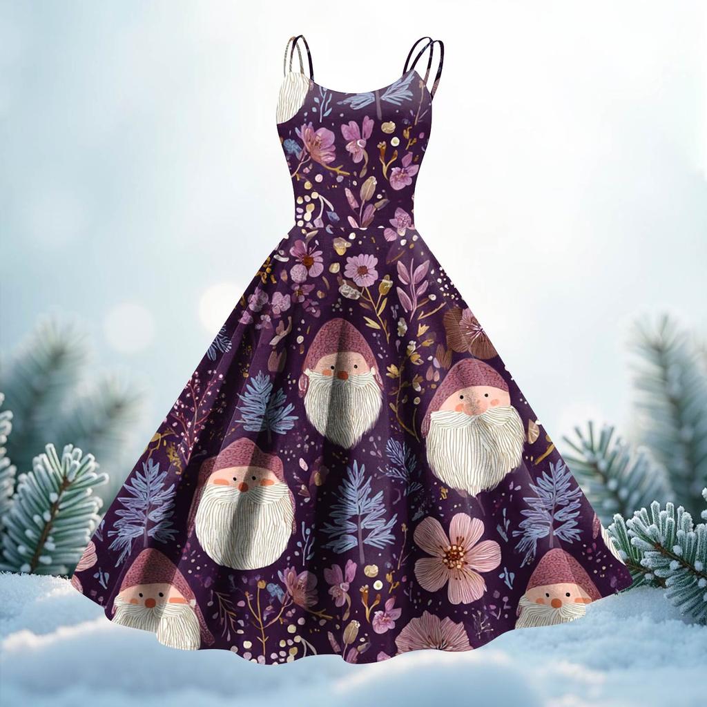 Women's  Print Sexy Off-The-Shoulder Punk Vintage Dress