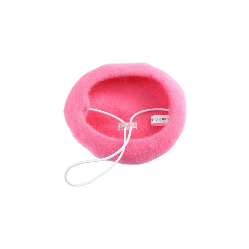 Creative Cat Accessories Pet Decor Solid Color Pet Headwear Cat Hat Pet Wool Cap Dog Beret