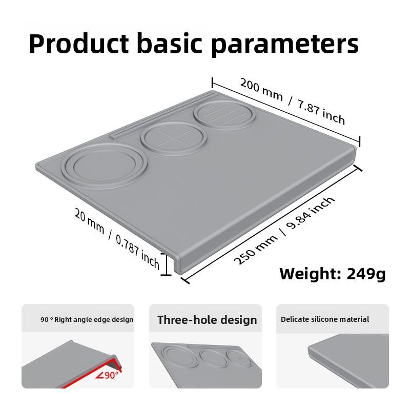 Coffee tamper pad food grade silicone thickened barista accessories tool pad powder hammer holder