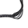Black Hand-woven Leather Whip - 120cm Erotic Snake Horsewhip for Teaching and BDSM