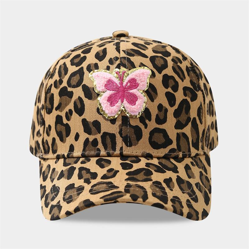 Leopard Print Baseball Caps Unisex Embroidery Spring Autumn Retro Outdoor Sunscreen Hat Adjustable Casual Lovers Fashion Hats