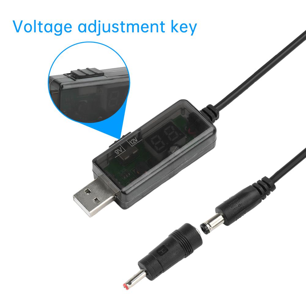 USB Step-up Converter DC 5V To 9V 12V USB Boost Converter Cable + 3.5x1.35mm Connecter For Power Supply/Charger/Power Converter