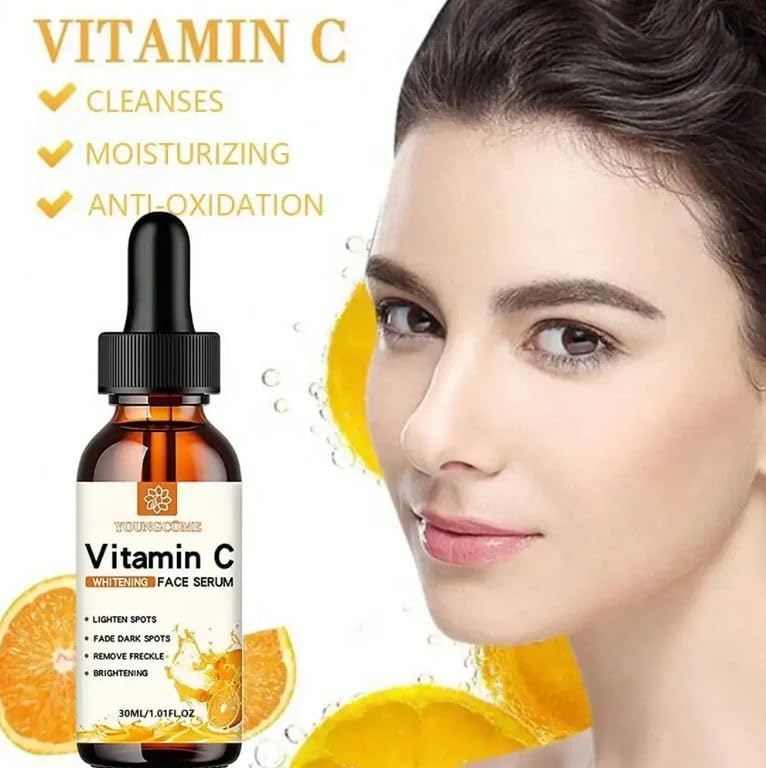 Earthly® Vitamin C Gesichtsserum - Anti-Aging & Aufhellende Formel mit Vitamin E und Natürlichen Inhaltsstoffen - 30ml