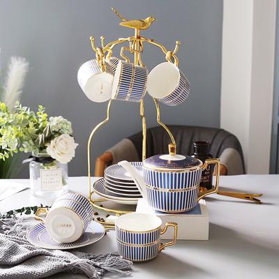 Ceramic Cup Coffee Cup Set British Style Afternoon Tea Tea Set Creative Cup Household With Saucer Spoon Holder