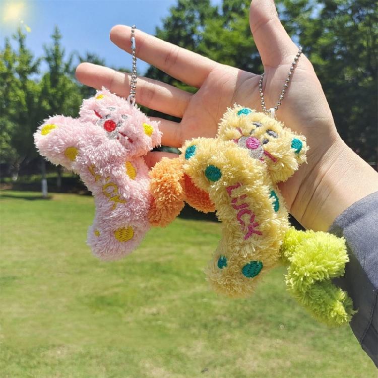 Multipurpose Lovely Cartoon Cats Sturdy Plush Keychain Charm Pendnat Fashion Statement for Keys or Phones Decoration