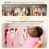 7/8Pcs Wood Infant Wardrobe Divider Label Assortment Nursery Clothes Organizers  Baby Clothes