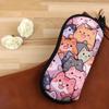 Nylon Sunglasses Storage Bag with Keyring Cat Pattern Sunglasses Pouch Solid Color Durable SunGlasses Holder Eyewear Accessories