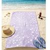 Classic Beach Towel Timeless Blue & White Floral Print Soft Microfiber Towel for Island Vibes Beach Lounging Tropical Getaways