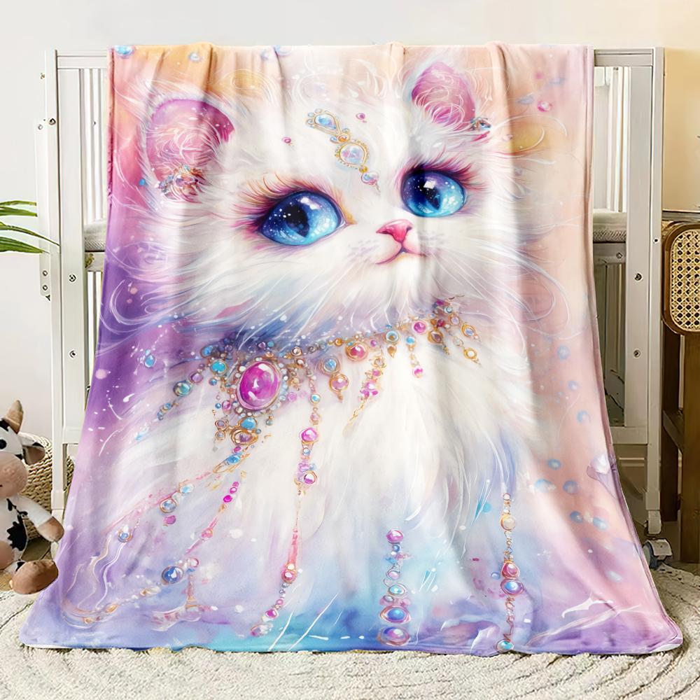 Anime Cute Cartoon Flannel Thin Blanket Bedroom Blanket, Iving Room,sofa Blanket,student Office Nap,camping Trip,children's Gift