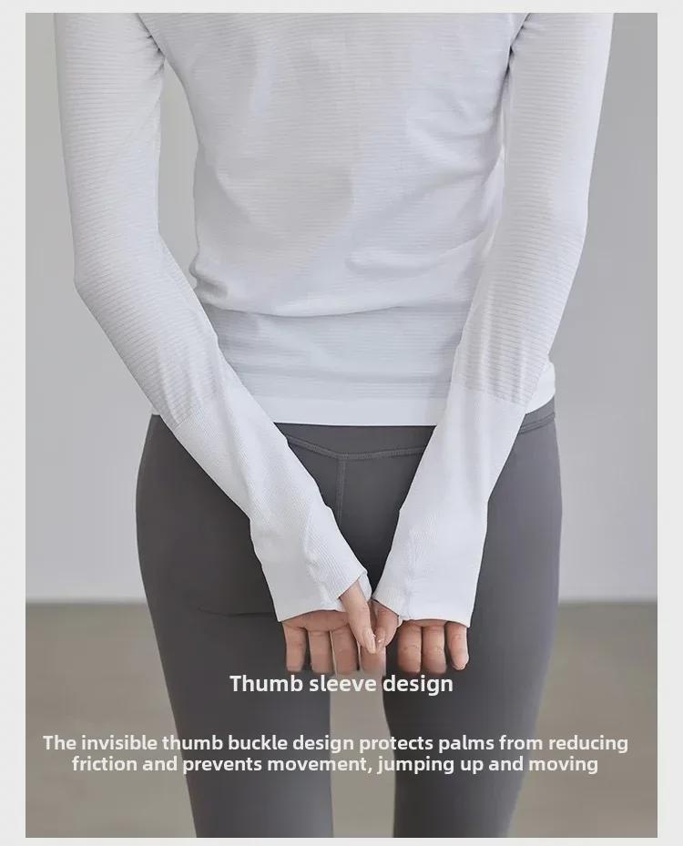 New Seamless Quick-Dry Long Sleeve Yoga Top for Autumn/Winter: Lightweight, Round Neck, Ideal for Running & Outdoor Fitness