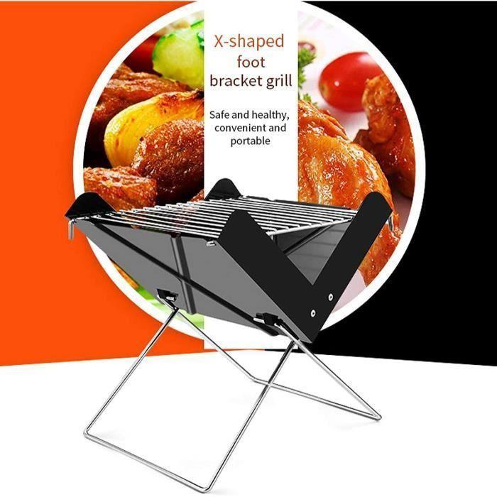 Barbecue - DULCE CASA - Mini Charcoal Barbecue - Stainless Steel - Portable - Lightweight