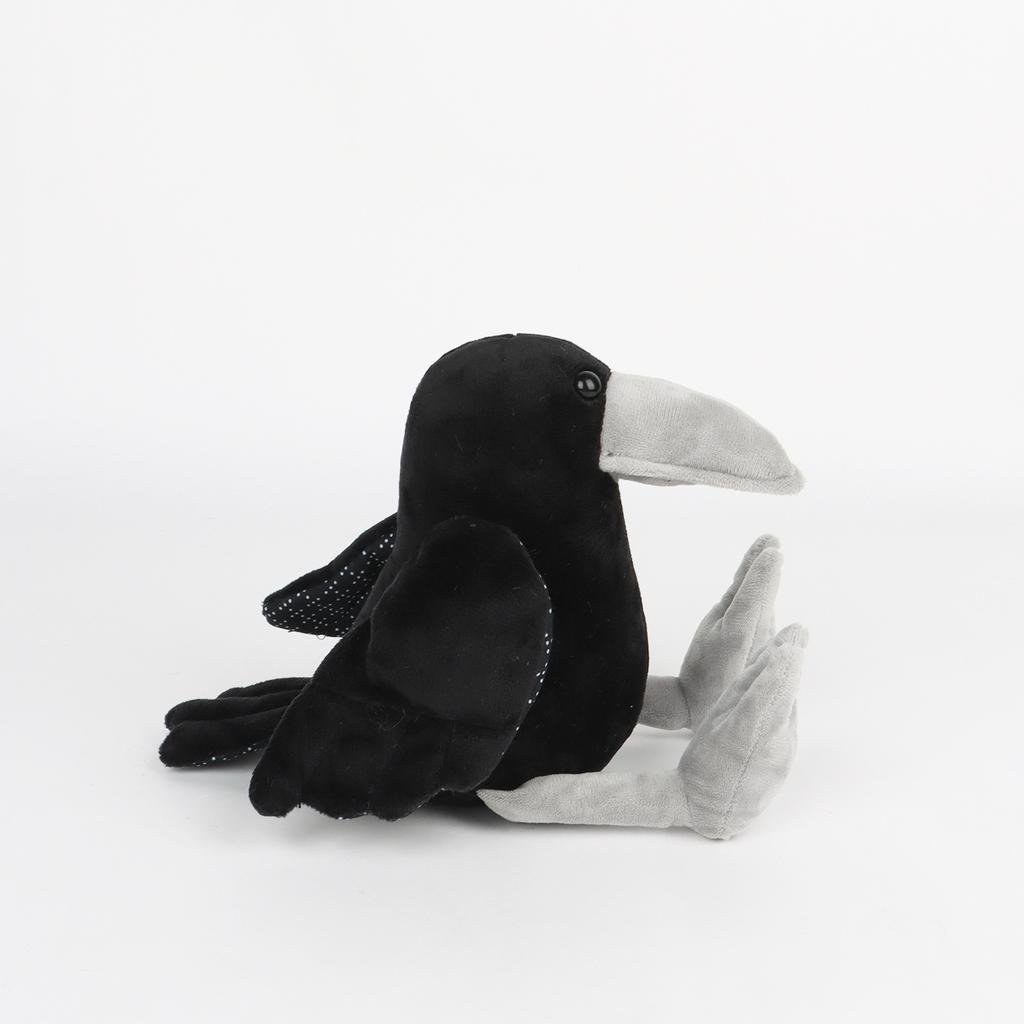 New Product: Black Crow Plush Birdie, A Plush Toy Featuring A Realistic Simulation Of A Crow, Perfect As A Cuddly Companion