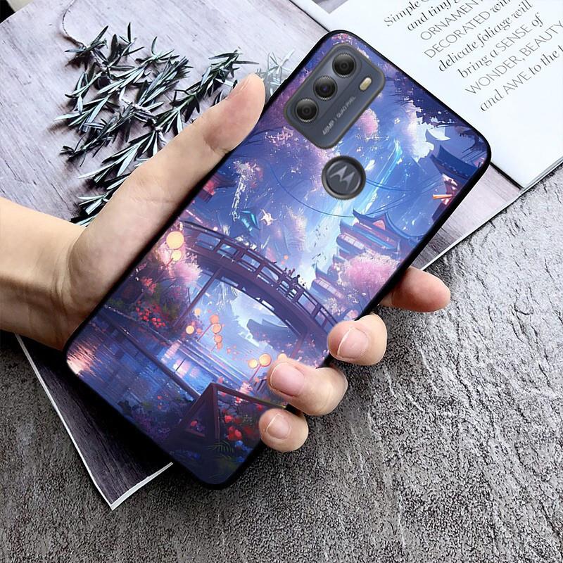 Japanese Cherry Mountain Sceneary Case For Moto G84 G23 G24 G31 G32 G41 G51 G52 G53 G54 G71 G82 G42 G62 G200 G Play G Stylus