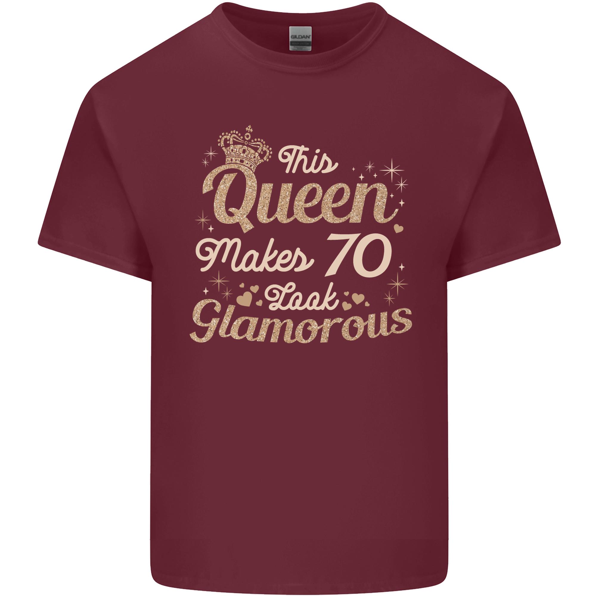 70th Birthday Queen Seventy Years Old 70 Unisexs Light Cotton TShirt S