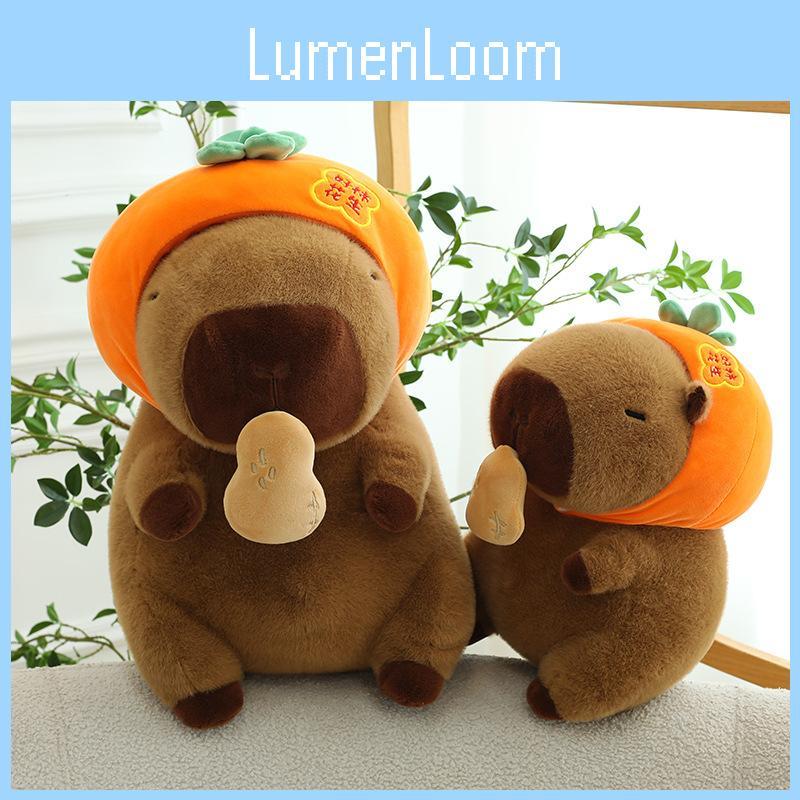 Capybara Persimmon Peanut Plush Toy Cartoon Stuffed Animal Doll Gift Decoration