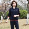 Mom's Stylish Casual Sportswear: Fashionable Age-Reducing Three-Piece Set for Middle-Aged Women