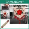 Beautiful Red Flower Burlap Table Runner Perfect For Festive Christmas Decorations